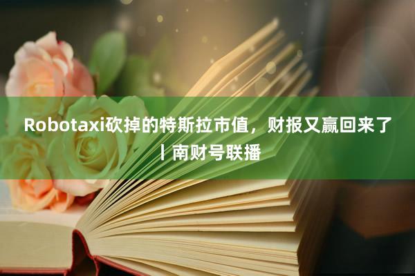 Robotaxi砍掉的特斯拉市值，财报又赢回来了丨南财号联播