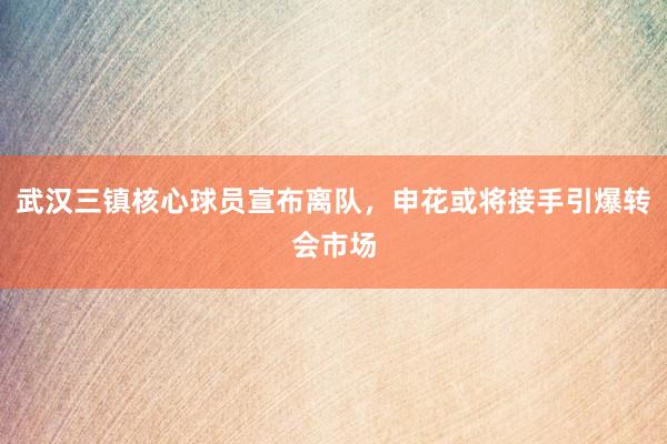 武汉三镇核心球员宣布离队，申花或将接手引爆转会市场