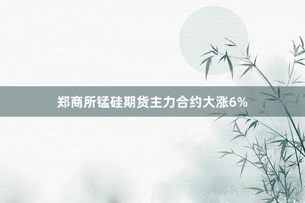 郑商所锰硅期货主力合约大涨6%