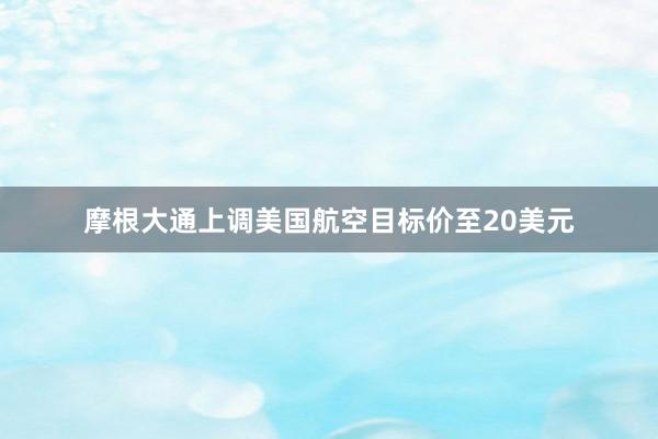 摩根大通上调美国航空目标价至20美元