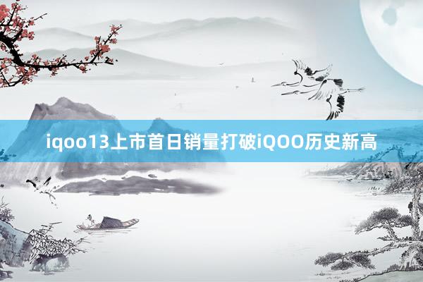 iqoo13上市首日销量打破iQOO历史新高