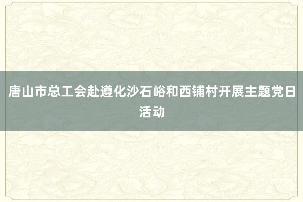 唐山市总工会赴遵化沙石峪和西铺村开展主题党日活动