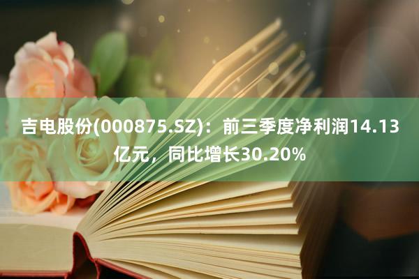 吉电股份(000875.SZ)：前三季度净利润14.13亿元，同比增长30.20%