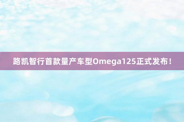 路凯智行首款量产车型Omega125正式发布！