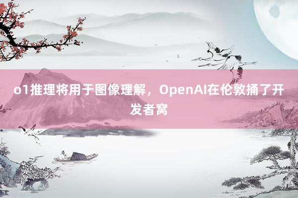 o1推理将用于图像理解，OpenAI在伦敦捅了开发者窝