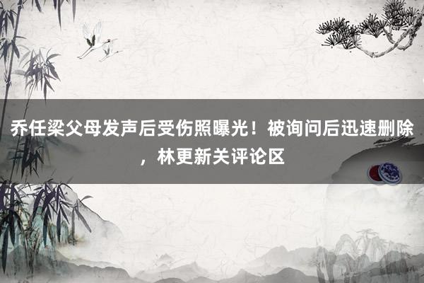 乔任梁父母发声后受伤照曝光！被询问后迅速删除，林更新关评论区