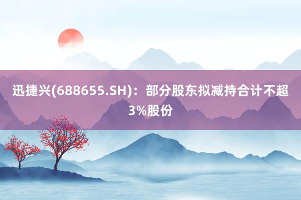 迅捷兴(688655.SH)：部分股东拟减持合计不超3%股份