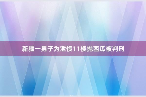 新疆一男子为泄愤11楼抛西瓜被判刑