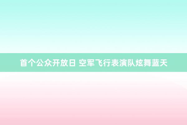 首个公众开放日 空军飞行表演队炫舞蓝天