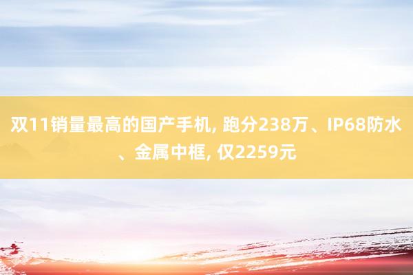 双11销量最高的国产手机, 跑分238万、IP68防水、金属中框, 仅2259元