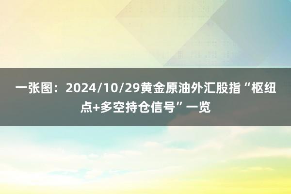 一张图：2024/10/29黄金原油外汇股指“枢纽点+多空持仓信号”一览